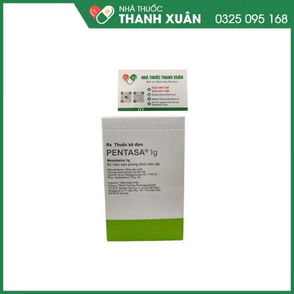 Viên uống Pentasa Tablet 1g trị viêm ruột mãn tính (6 vỉ x 10 viên)